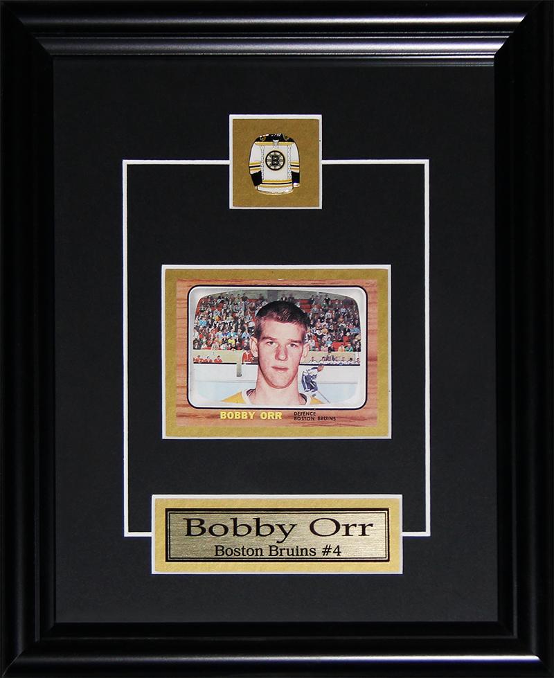 Bobby Orr Boston Bruins Replica Rookie Card NHL Hockey Collector Frame 