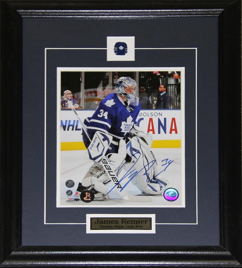 James Reimer Toronto Maple Leafs Signed 8x10 Nhl Hockey Collector Frame