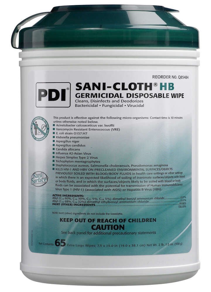 PDI Professional Disposables Q85484 Sani-Cloth HB Wipes XL 8