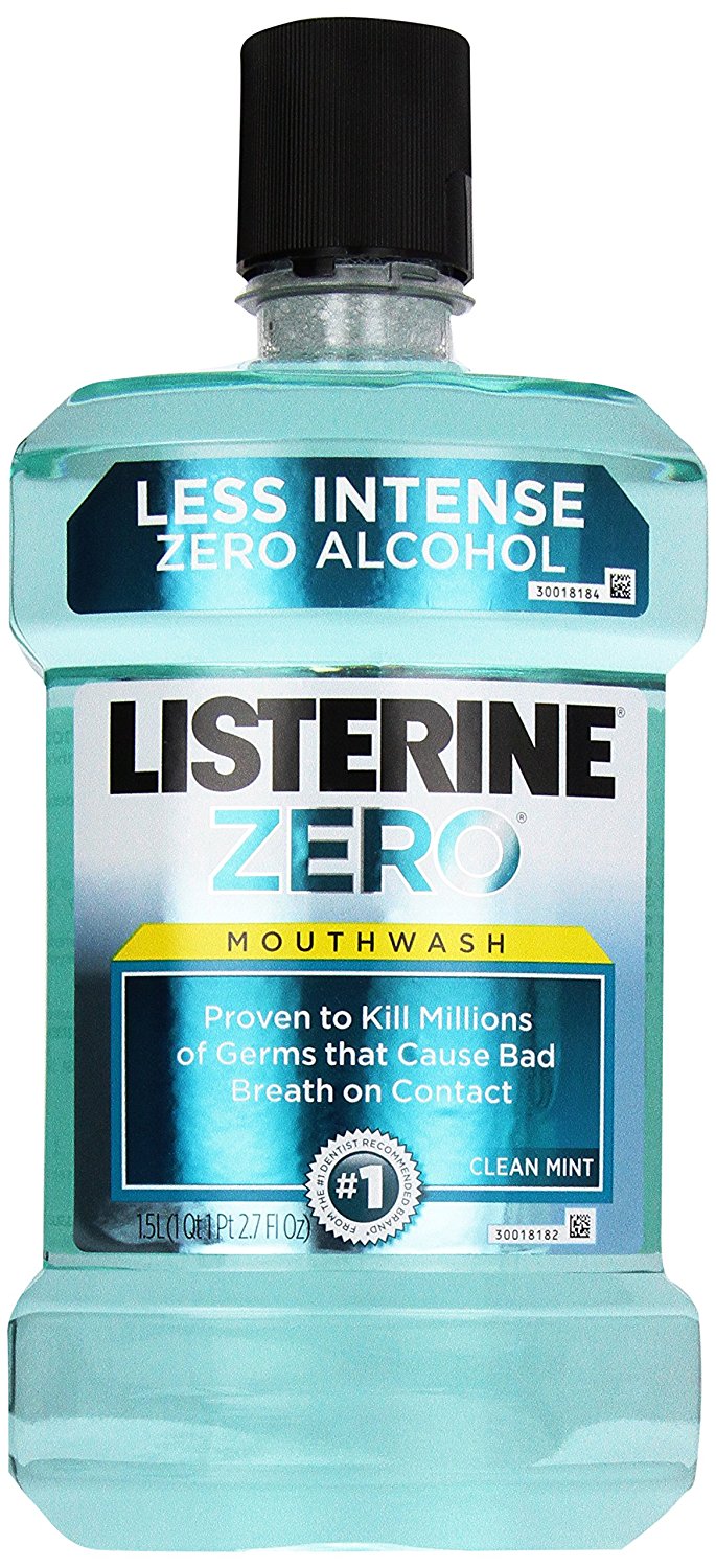 Warner Lambert 42834 Listerine Zero Mouthwash Cool Mint 1.5 Liter
