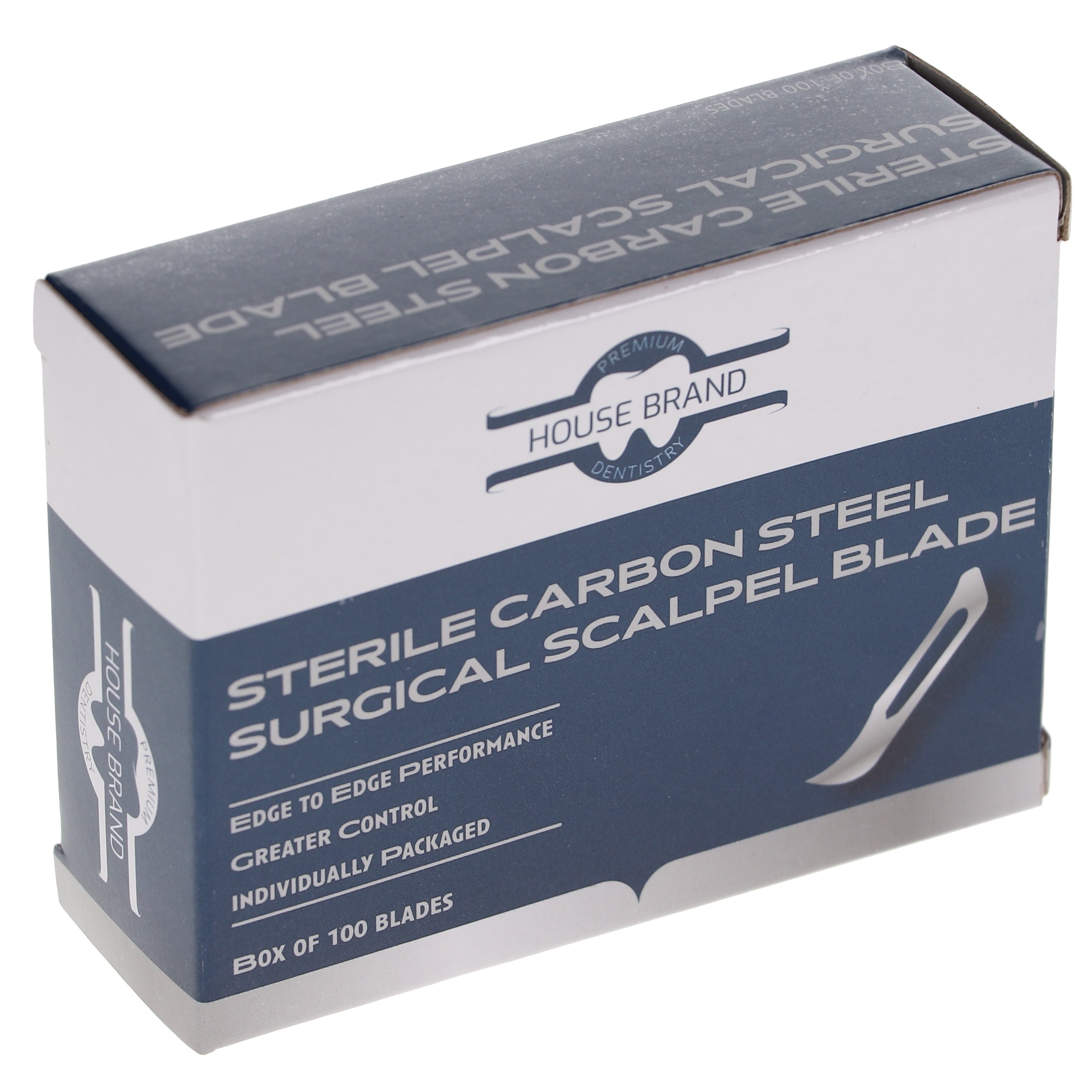 House Brand Dentistry 103103 HSB #15 Sterile Carbon Steel Scalpel