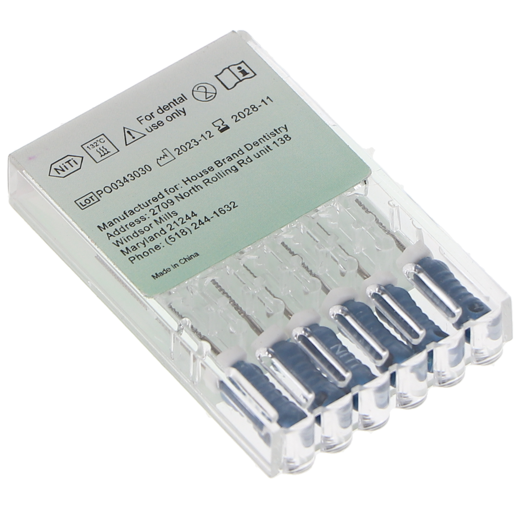 kieferページ House Brand Dentistry 400306 HSB Endodontic K-Files NiTi