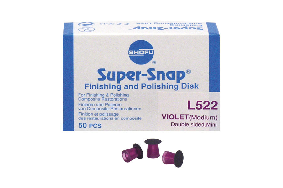 さゅ Shofu L522 Super-Snap Finishing & Polishing Disks Violet Double
