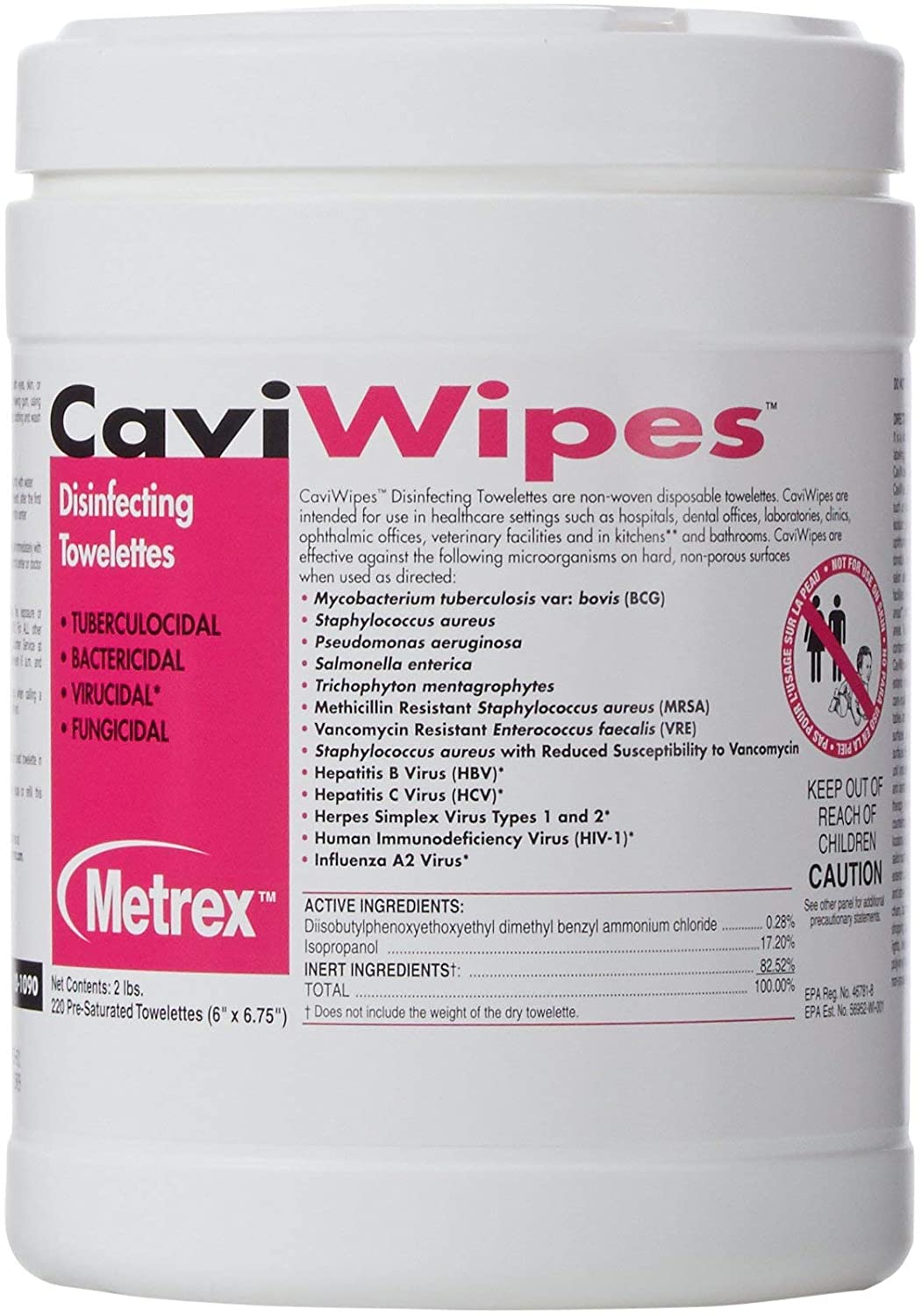 Metrex 101090 CaviWipes Germicidal Towelettes Sterilization Wipes Large 220/Pk eBay