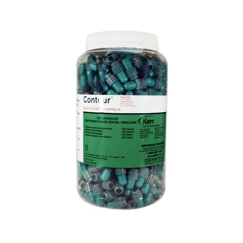 Kerr Dental 29976 Contour Fast Set 2 Spill Amalgam Capsules 600 mg 500
